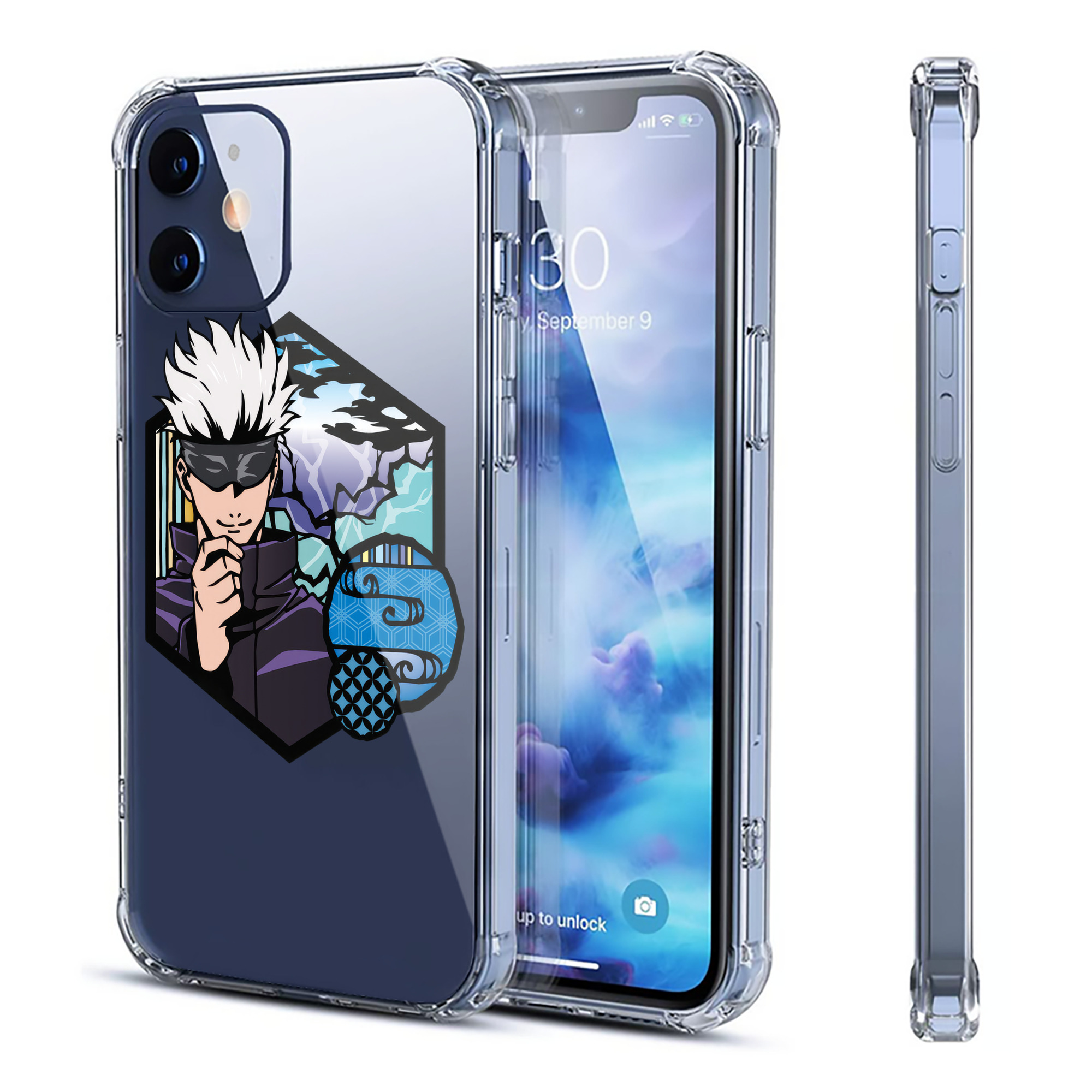 （画像用） 呪術廻戦 Jujutsu Kaisen 【iPhone 12シリーズ対応】透明スマホケース（クリアソフトケース）